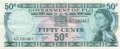 Fiji 50 Cents - Elizabeth II - ND (1969) - P.58a
