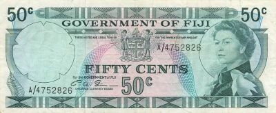 Fiji 50 Cents - Elizabeth II - ND (1971) - P.64b