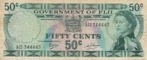 Fiji 50 Cents - Radar Note - ND (1969) - P.58a