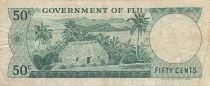 Fiji 50 Cents - Radar Note - ND (1969) - P.58a