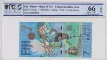 Fiji 7 Dollars Gold Medal of Rugby 2016 Games of Rio 2017 PCGS 66 OPQ