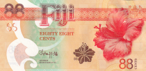 Fiji 88 cents Fiji - Legal tender - Lucky note - Serial AA -  2022