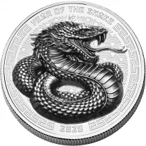 Fiji Year of the Dragon - Antique Silver High Relief -2 Dollars 2024