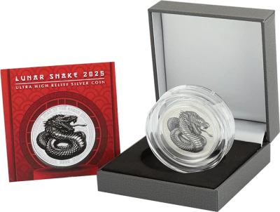Fiji Year of the Snake - Antique Selection Silver High Relief - 2 Dollars 2025