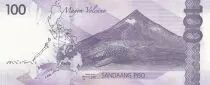 Filipinas 100 Piso - M. Rowas -  Whale shark , Mayon volcano- 2020 - Serial U