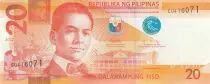 Filipinas 20 Piso - M.L. Quezon - Civet - 2022 - Serial CU