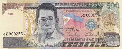 Filipinas 500 Piso - Benigno Aquino - 2010 - P.196c
