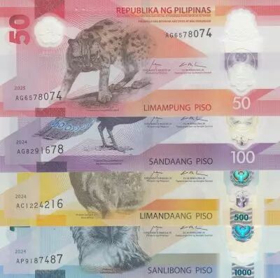 Filipinas Set 50-100-500-1000 Pisos - Polymer - 2024-2025