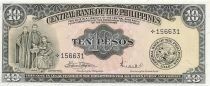 Filippine 10 Pesos - ND (1968-70) - Replacement - P.136f