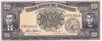 Filippine 20 Piso - A. Bonifacio & E. Jacinto - ND (1949) - Serial EB - P.137e
