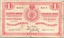 Finland 1 Markkaa Red - 1915 Serial A