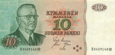 Finland 10 Markaa - 1980 - Replacement - P.111