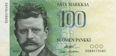 Finland 100 Markkaa - Jean Sibelius - 1986 - P.115