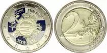 Finland 2 Euros - 10 years of the Euro - Colorised - 2012