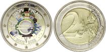 Finland 2 Euros - 10 years of the Euro - Colorised - 2012