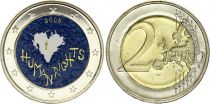 Finland 2 Euros - 60th anniversary of the Universal Declaration of the Human Rights at the UNO - Colorised - 2008
