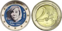 Finland 2 Euros - Tove Jansson - Colorised - 2014