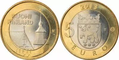 Finland 5 Euro Church of St Laurent in H�me - 2013
