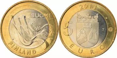 Finland 5 Euro Imatrankoski dam in Karelia - 2013