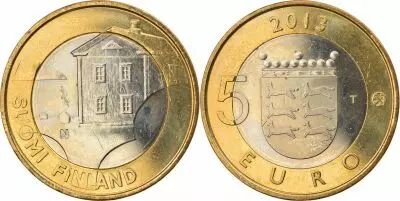 Finland 5 Euro Ostrobothnia Traditional House - 2013