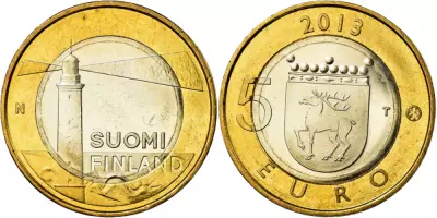 Finland 5 Euro S�lsk�r and Aland Lighthouse - 2013