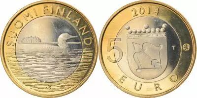 Finland 5 Euro The Loon in Savonia - 2014