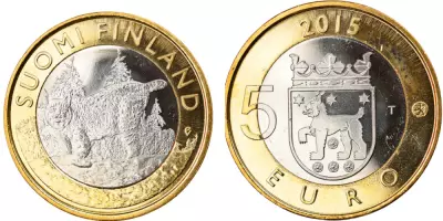 Finland 5 Euro The Northern Lynx in H�me - 2015