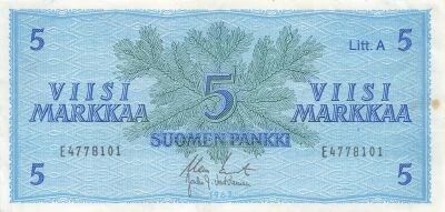 Finland 5 Markaa - 1963 - P.99a