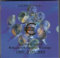 Finland UNC Set Finland 1999 - 2000 - 2001 - 8 euro coins - Used