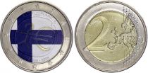 Finlande 2 Euros - 10 ans UEM - Colorisée - 2009 - Bimétallique