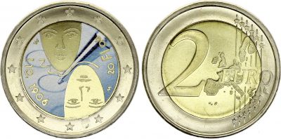 Finlande 2 Euros - 100me anniversaire de la rforme parlementaire et du suffrage universel - Colorise - 2006