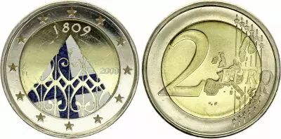 Finlande 2 Euros - 200�me anniversaire de l\'Autonimie de la Finlande - Coloris�e - 2009