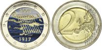 Finlande 2 Euros - 90ème anniversaire de l\'indépendance de la Finlande - Colorisée - 2007
