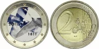 Finlande 2 Euros - Banque finlandaise - Coloris�e - 2011