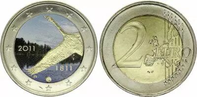 Finlande 2 Euros - Banque finlandaise - Coloris�e - 2011