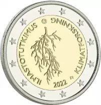 Finlande 2 Euros Comm&eacute;mo. BE FINLANDE 2022 - Le Changement climatique - PCGS PR69DCAM