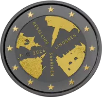 Finlande Architecture finlandaise - 2 Euros Commémo. Ruthénium 2024 - Gesellius, Lindgren, Saarinen