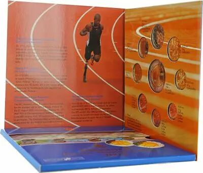 Finlande Coffret BU Euro 2005 FINLANDE - Championnats mondiaux d\'athl�tisme (5 euro bim�tallique)