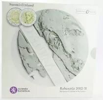 Finlande Coffret BU Euro 2012 FINLANDE - la Gravure (comprend 2 X 2 ? comm&eacute;mo.)