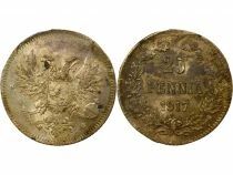 Finlande Nicolas II - 25 Pennia Argent - 1917 Helsinki S