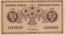 Finlandia 1 Pennia - Brown - 1918 - P.33