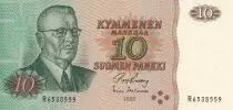 Finlandia 10 Markkaa Juho Kusti Paasikivi - Lion - Serial R - 1980 - P.112a