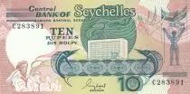 Finlandia 10 Rupees - Central Bank of Seychelles - 1989 - Serial C