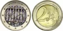 Finlandia 2 Euros - 150th anniversary of the Parliament of 1863 - Colorised - 2013