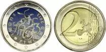 Finlandia 2 Euros - 150th anniversary of the Parliament of 1863 - Colorised - 2013
