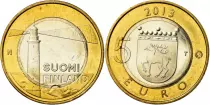 Finlandia 5 Euro S&auml;lsk&auml;r and Aland Lighthouse - 2013