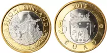 Finlandia 5 Euro The Northern Lynx in H&auml;me - 2015