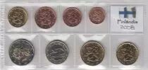 Finlandia Set 8 coins  - 1 c to 2 Euros - 2008