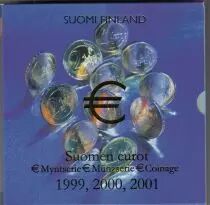 Finlandia UNC Set Finland 1999 - 2000 - 2001 - 8 euro coins - Used