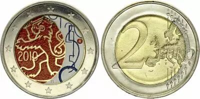 Finnland 2 Euros - Cration of the Rahapaja - Colorised - 2010